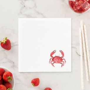 Artisan Red Crab Bake Colorful Summer Fun Napkin