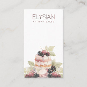 Artisan Watercolor Baker Bakery Pastry Chef  Business Card
