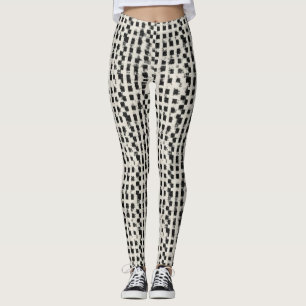 Artisanal Micro-Chequered Leggings