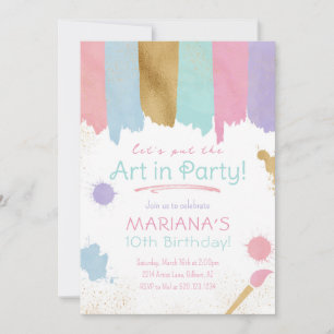 Artisanat de la fête de la peinture Invitation d'a