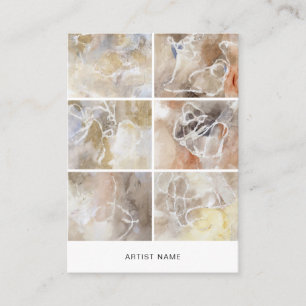 Artist 6 Image Grid Template Business Card