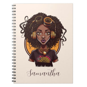 Artist Afro Woman Notebook