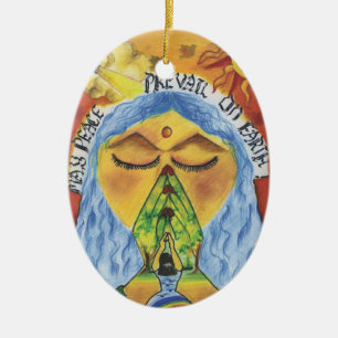 Artist Anjali ~ Age 11 ~ India Ceramic Ornament