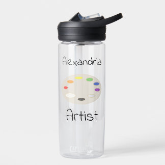 Artist Art Palette Personalized Water Bottle