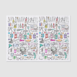 Artist Art Supplies Cartoon Illustrations Prints Tissue Paper