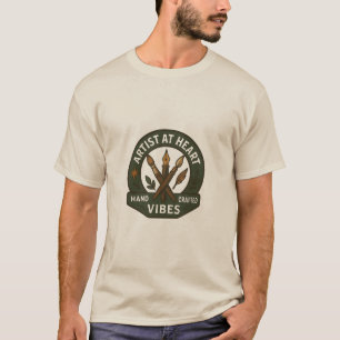 Artist at Heart Hand-Crafted Badge T-Shirt