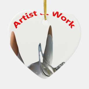 Artist at Work Ceramic Ornament
