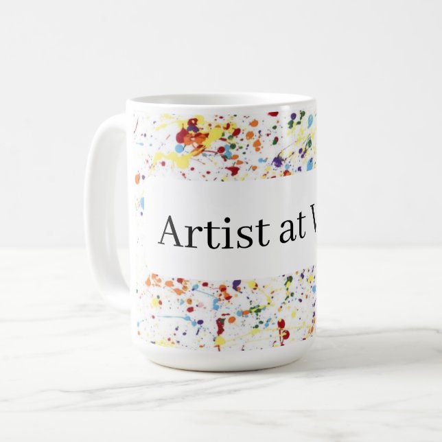 "Artist at Work" Coffee Mug (Front Left)