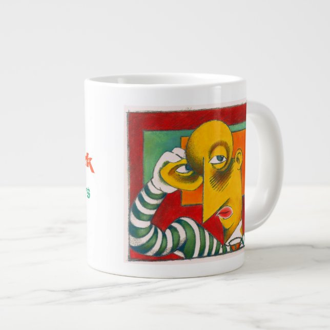 Artist at Work Large Coffee Mug (Front Right)