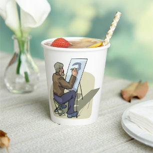 Artist At Work Paper Cups