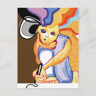 Artist at work postcard