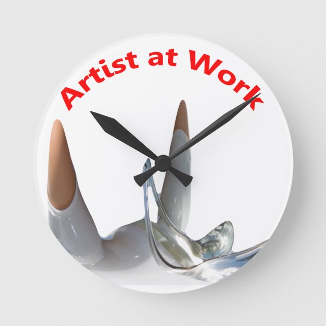 Artist at Work Round Clock (Front)