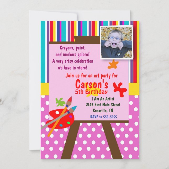 Artist Birthday Invitation (Front)