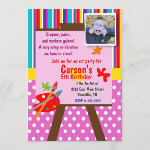 Artist Birthday Invitation