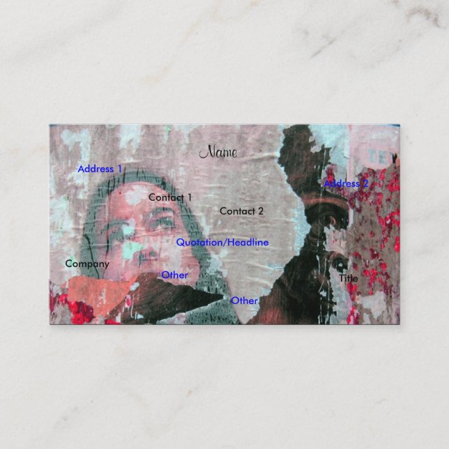 Artist Business Card - Customizable (Front)