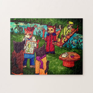 Artist Cat Jigsaw Puzzle