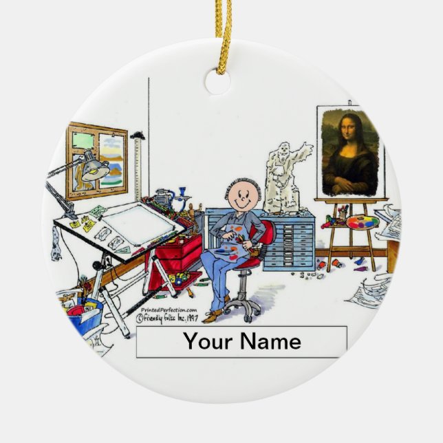 artist ceramic ornament (Front)