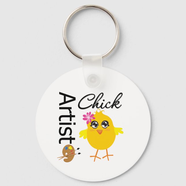 Artist Chick Keychain (Front)