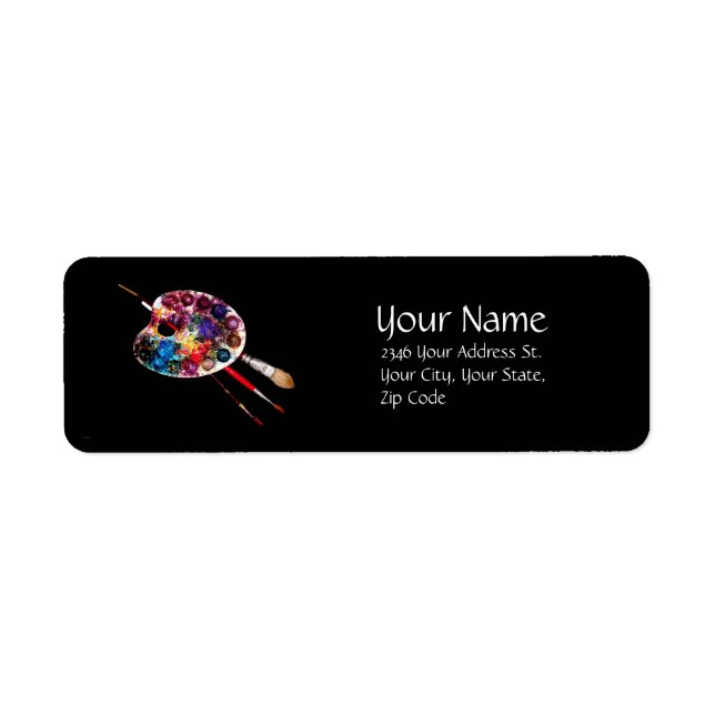 ARTIST COLOR PALETTE AND BRUSHES,Black (Front)