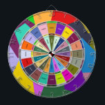 Artist Colour Hex Picker Abstract Dartboard<br><div class="desc">Can't find the right colour combo for your next project? Try out the random hex colour chooser for artists, designers, decorators and painters to coordinate the perfect set of hues. Lots of colours and several shades of grey to chance upon with black and white in the middle. Hit the bullseye...</div>