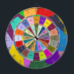 Artist Colour Hex Picker Abstract Dartboard<br><div class="desc">Can't find the right colour combo for your next project? Try out the random hex colour chooser for artists, designers, decorators and painters to coordinate the perfect set of hues. Lots of colours and several shades of grey to chance upon with black and white in the middle. Hit the bullseye...</div>