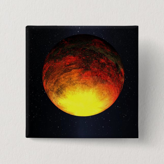 Artist concept of Kepler-10b 2 Inch Square Button (Front)