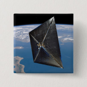 Artist concept of NanoSail-D in space 2 Inch Square Button