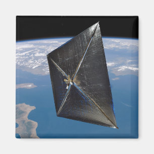 Artist concept of NanoSail-D in space Magnet