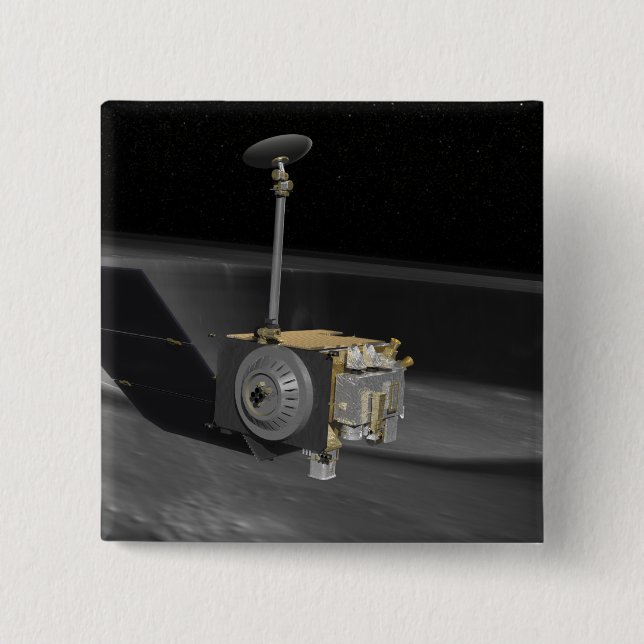 Artist Concept of the Lunar Reconnaissance Orbi 3 2 Inch Square Button (Front)