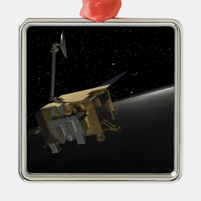 Artist Concept of the Lunar Reconnaissance Orbi 4 Metal Ornament (Front)