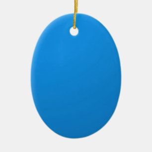 Artist Created Blue Colour Shade :Add txt n image Ceramic Ornament
