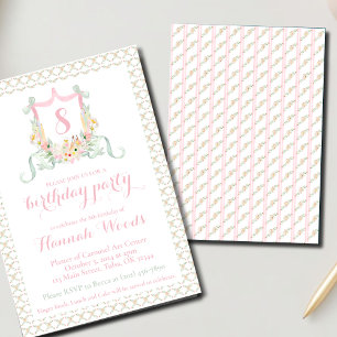 Artist Dusty Pink Greenery Party Invitations