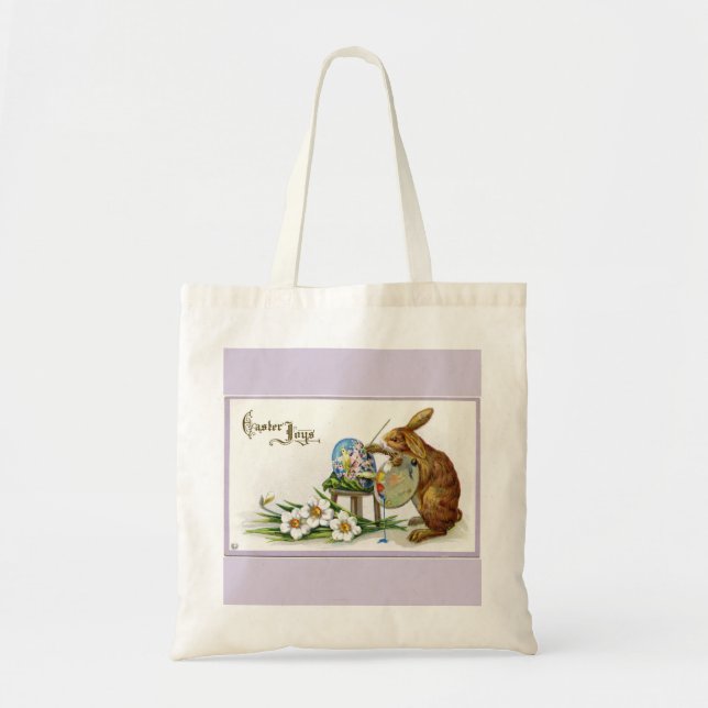 Artist Easter Bunny Lavender Budget Tote Bag (Front)