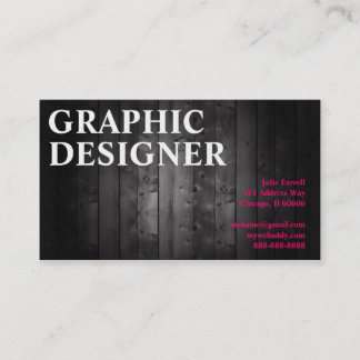 Artist Graphic Design Wood Plank Business Card