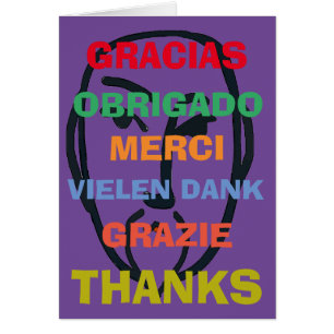Artist, Gratitude in several languages,  edit text