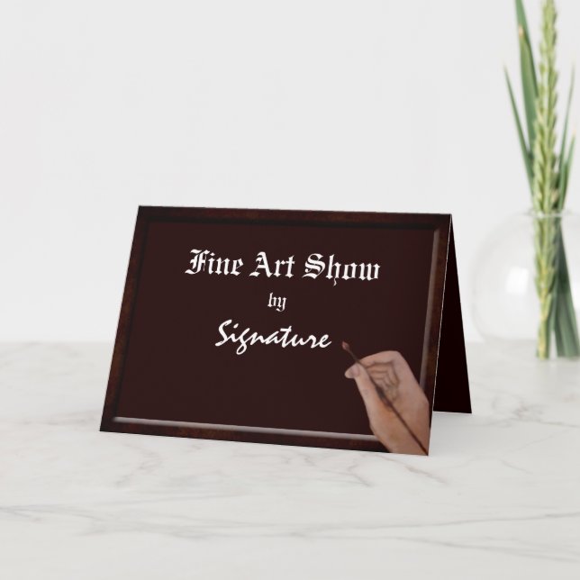 Artist Hand Art Show Invitation Greeting Card (Front)