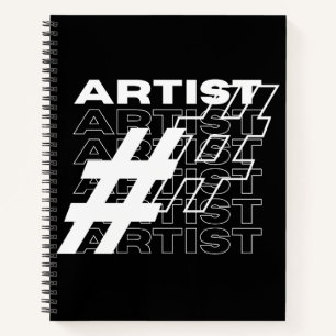 Artist Hashtag Typography Notebook
