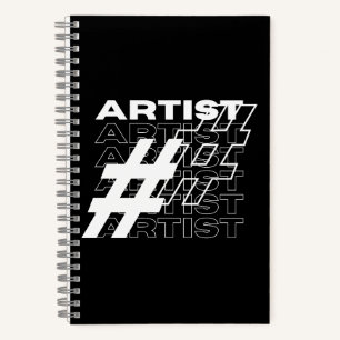 Artist Hashtag Typography Notebook