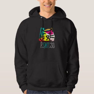 Artist I Art Teacher I Picatsso I Abstract Cat Hoodie