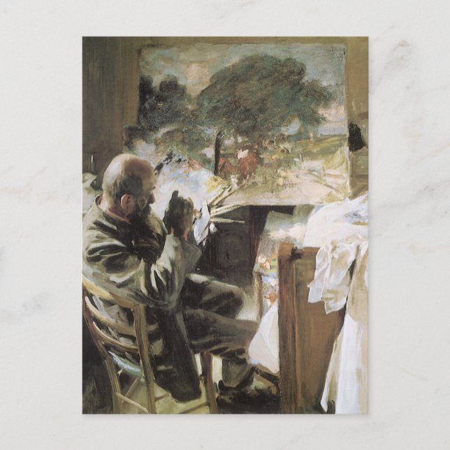 Artist in His Studio by John Singer Sargent Postcard (Front)
