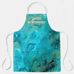 Artist in residence marble abstract customisable apron