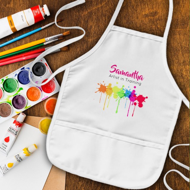 Artist in Training Kid’s Apron Pink (Creator Uploaded)