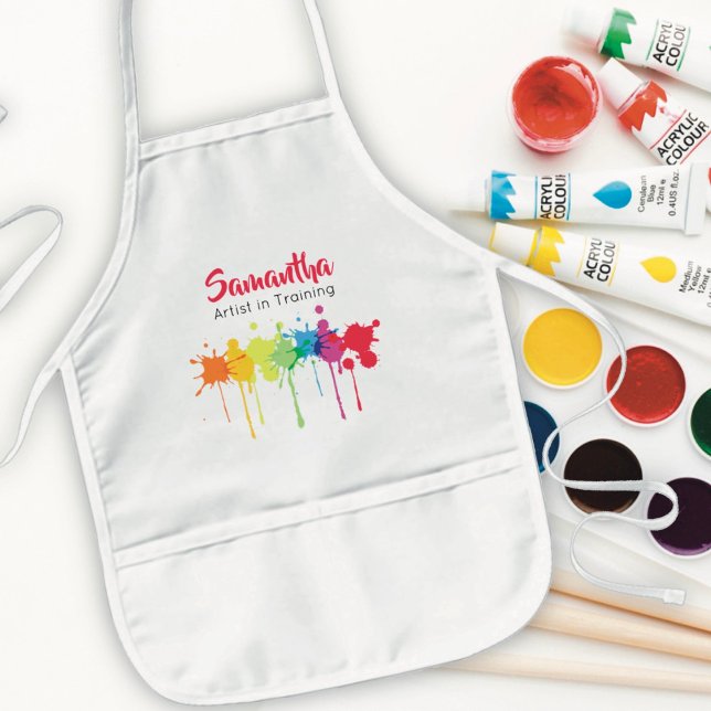 Artist in Training Kid’s Apron RED (Creator Uploaded)