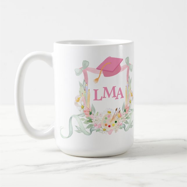 Artist Monogram Graduation Coffee Mug (Left)
