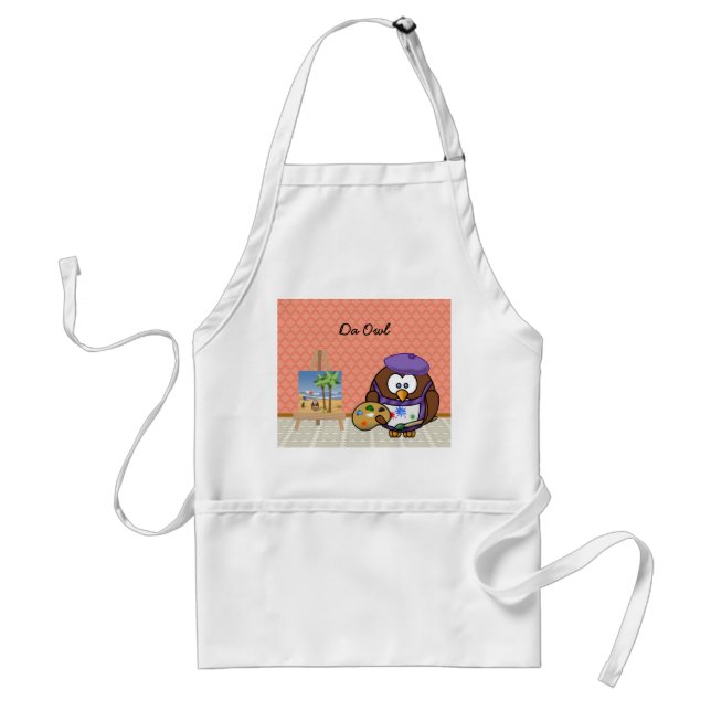 artist owl standard apron (Front)