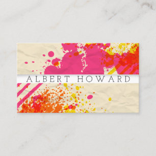 Artist   Paint Spatter   Modern Painter Creator Business Card