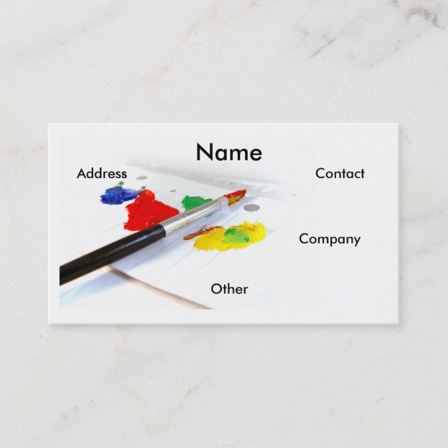 Artist Painter Business Card (Front)