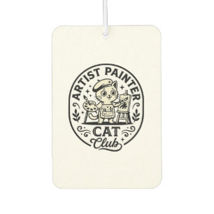Artist Painter Cat Funny Cat Graphic - Artist Pain Air Freshener