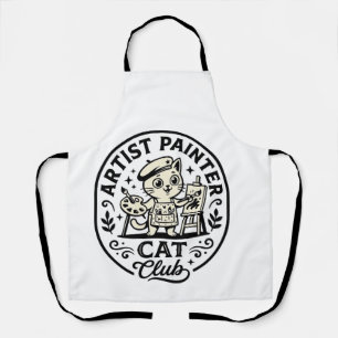 Artist Painter Cat Funny Cat Graphic - Artist Pain Apron