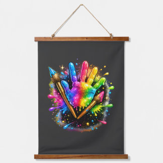 Artist Painter Colourful Painting Hanging Tapestry